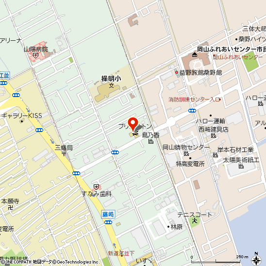 ブリヂストンタイヤサービス西日本(株)　岡山店付近の地図